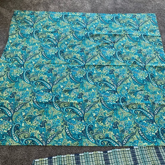 Bath Set Of Blue Green Paisley Showers Curtain Rug Poshmark